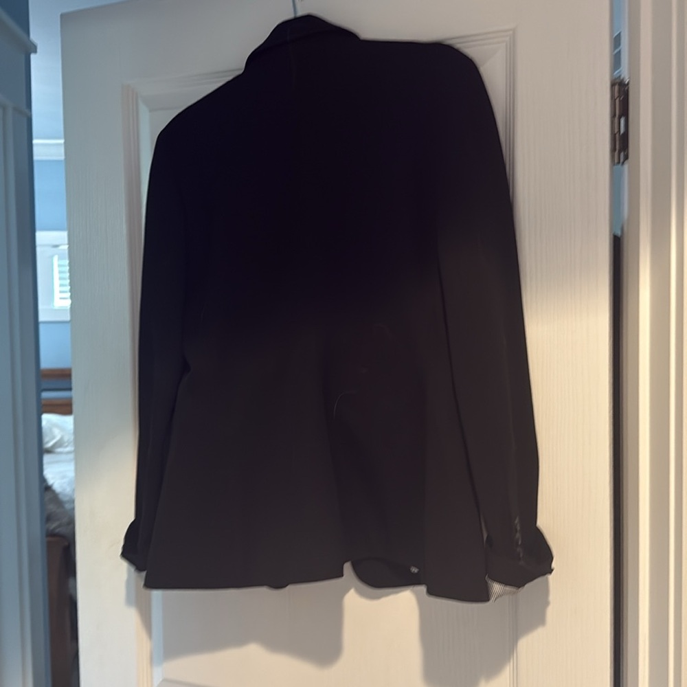 Express Black Blazer With Gray Lining Euc - image 3
